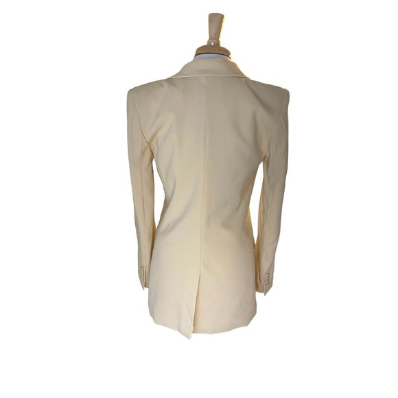 Lafayette 148 Pale Yellow Shoulder Padded Blazer Womens Medium - Picture 6 of 12